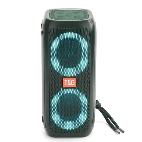 Портативна колонка TG 333 з RGB підсвічуванням 5W Green (tf4938)