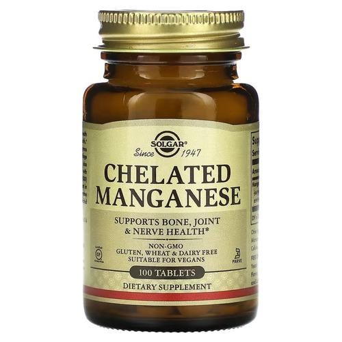 Марганец Solgar Chelated Manganese 100 табл. (SOL-00720)