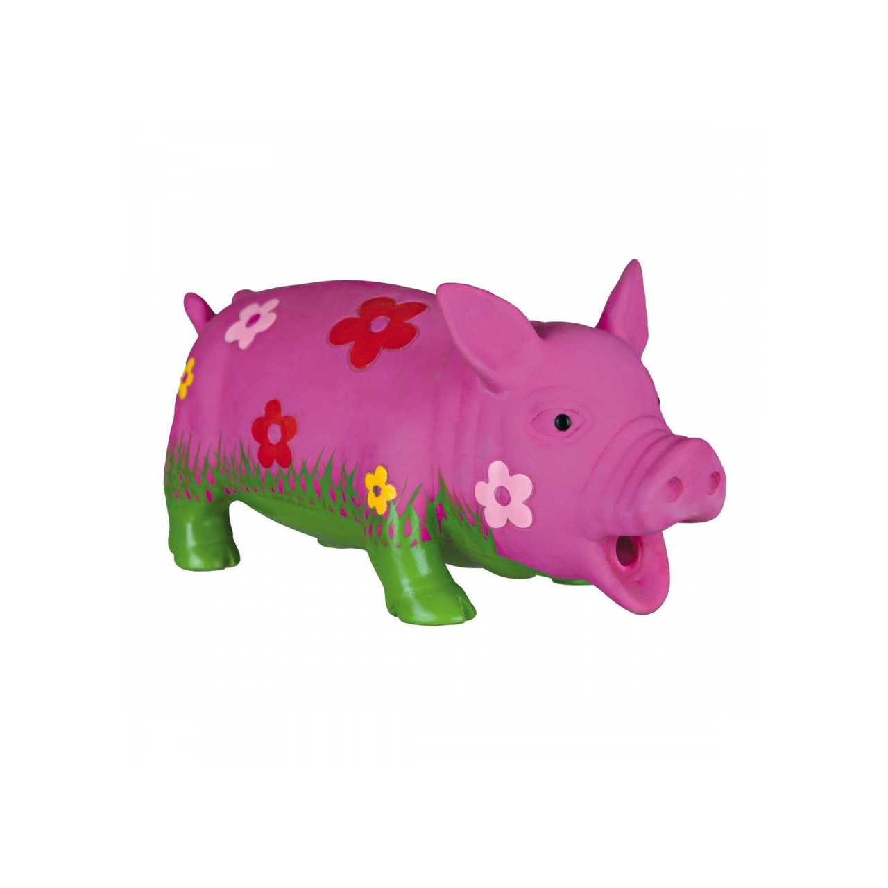 Игрушка для собак Trixie Поросенок с цветами и пискавкой латекс 20 см (4011905351858)
