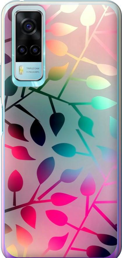Чехол на Vivo Y53s Листья (2235u-2438-42517)