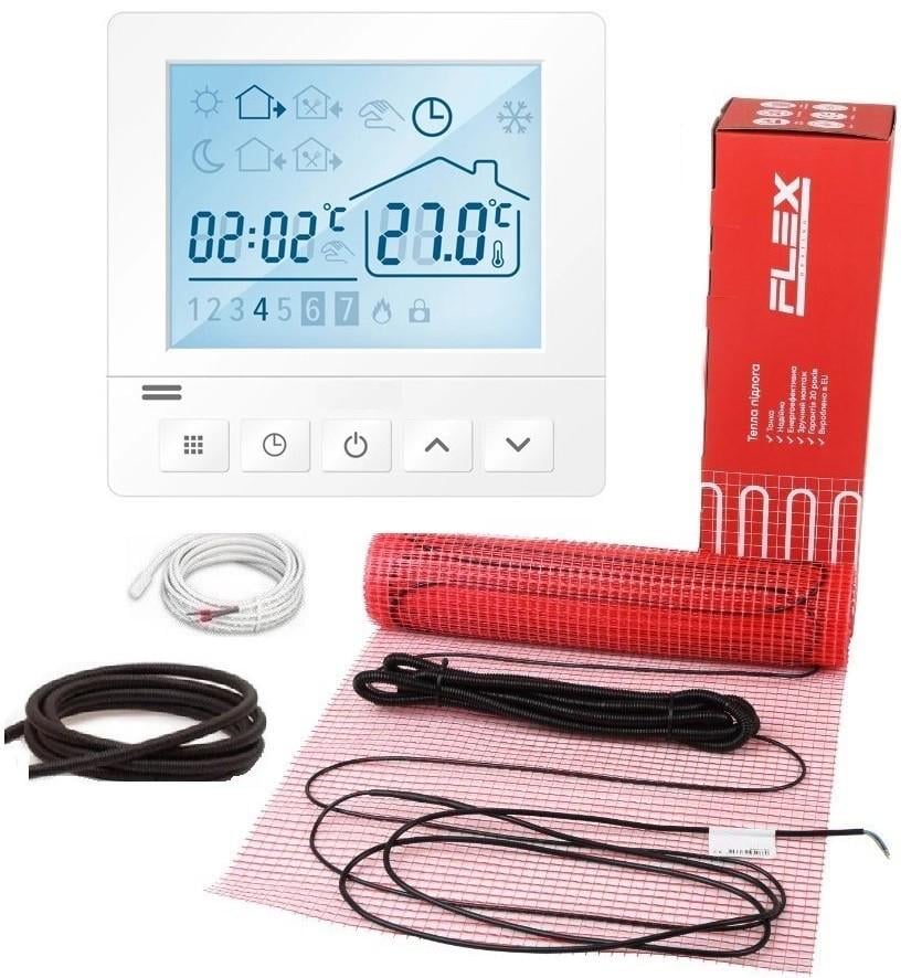 Мат нагревательный FLEX 3,5 м²/612,5 Вт с программируемым терморегулятором AC819H