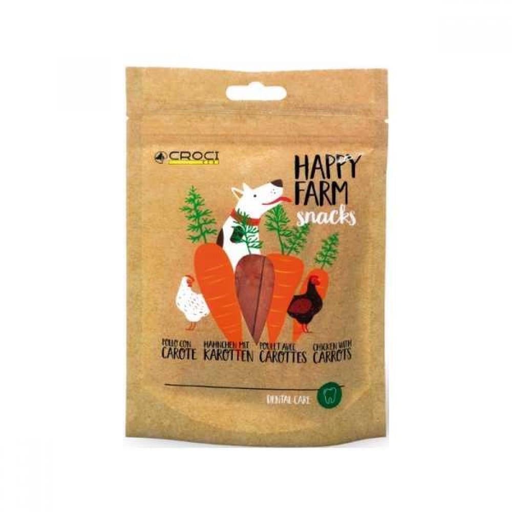 Лакомство для собак Croci Happy Fafm Snacks снеки с курицей и морковью 80 г (1133151727)