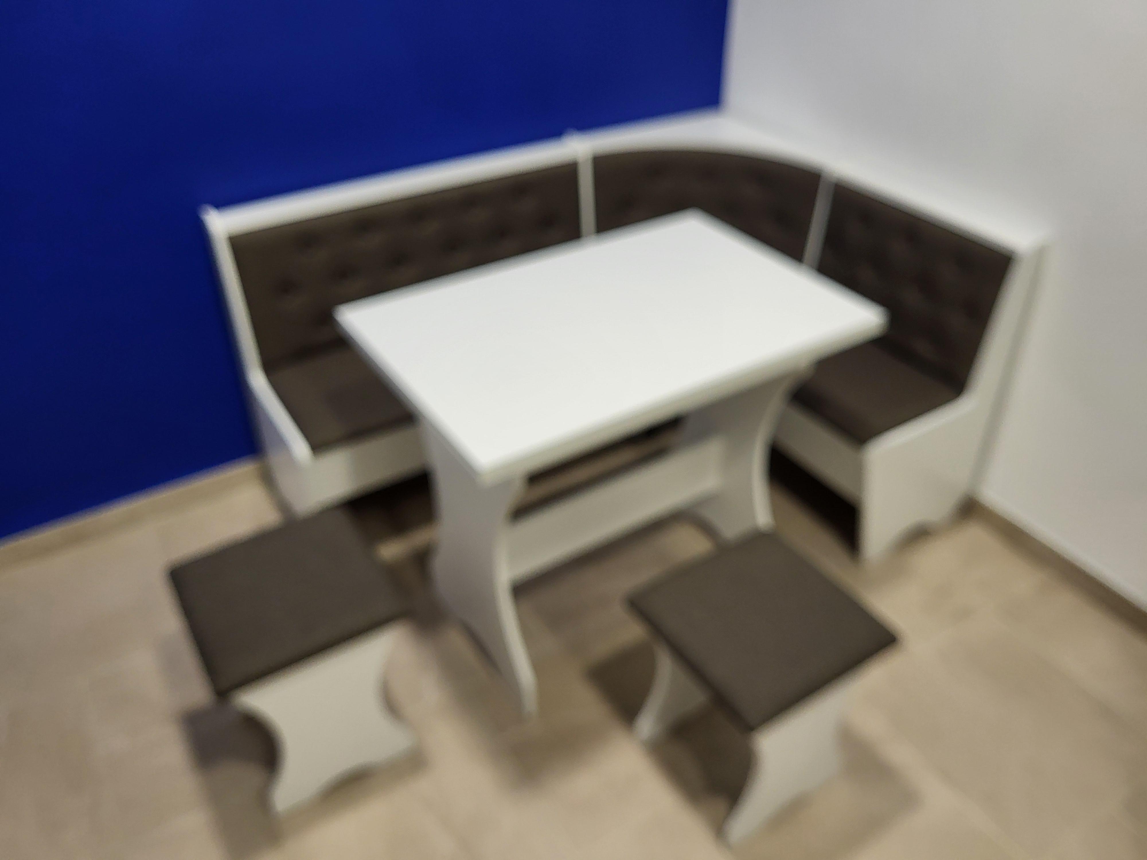 Кухонный уголок Семейный со столом и 2 табуретами 113,5х153,5 см Белый/Дорандо (KSTT-B-D) Кухонный уголок Семейный со столом и 2 табуретами 113,5х153,5 см Белый/Дорандо (KSTT-B-D)