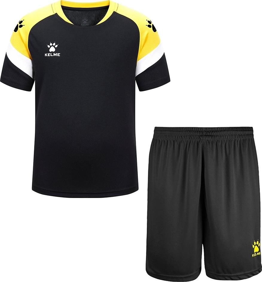 Комплект футбольной формы детский KELME BRAVO 140 см Черно-желтый (9005_7351ZB3255.9005)