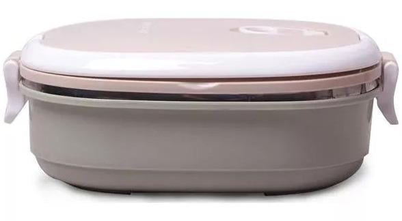 Ланч-бокс Kamille Food Box 700 мл 20х14,5х7,5 см Бежевый/Оливковый