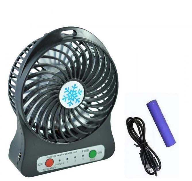 Вентилятор міні Portable Fan Чорний - фото 2