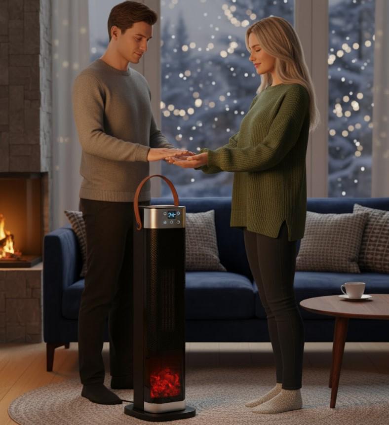 Тепловентилятор бытовой Portable Fan Heater HQ30-300BS двухрежимный 750/1500 Вт (2104618786) - фото 12 Тепловентилятор бытовой Portable Fan Heater HQ30-300BS двухрежимный 750/1500 Вт (2104618786) - фото 12