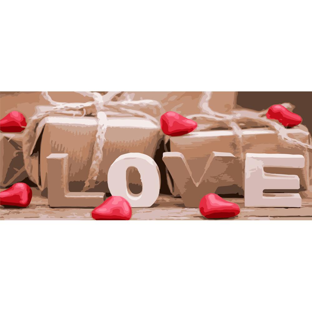 Картина по номерам Strateg Love 50x25 см (Str-WW005)