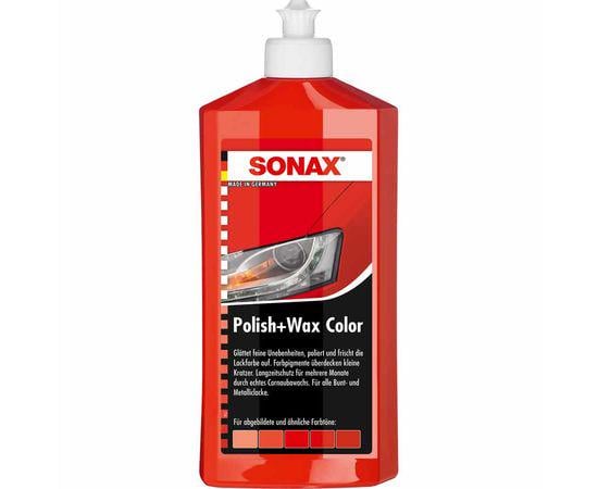 Цветной полироль с воском 250 мл Sonax Polish&Wax Color Красный - фото 1