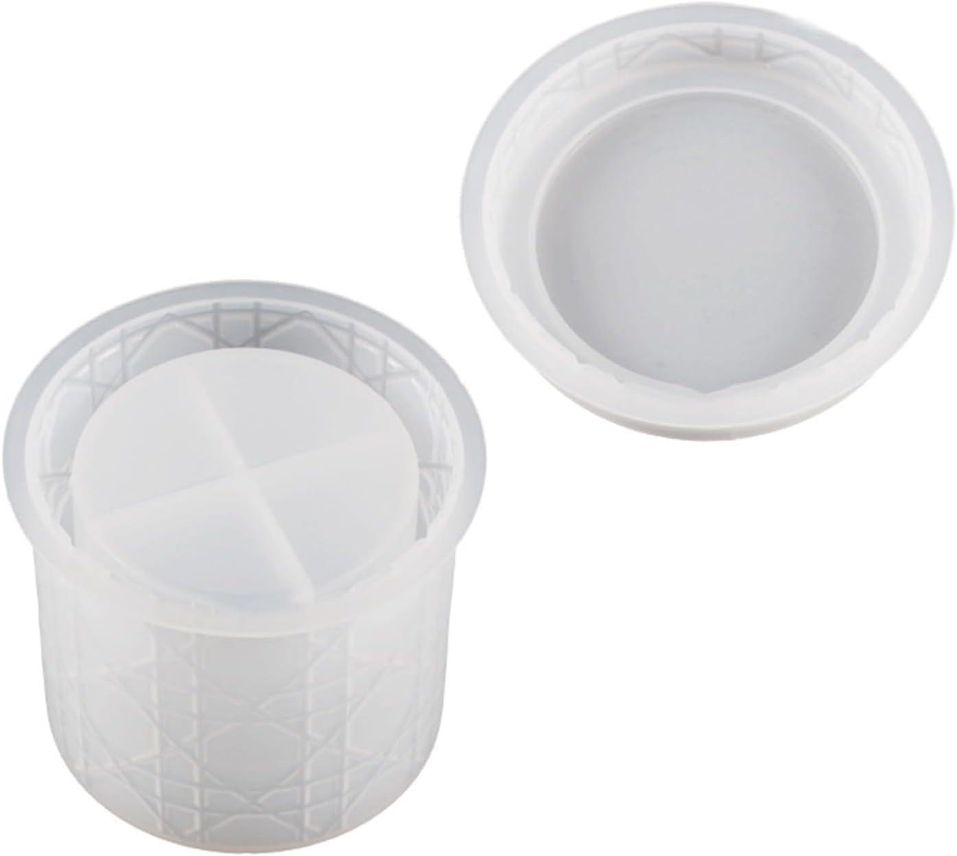 Форма молд шкатулка круглая с гранями из эпоксидной смолы/гипса (4273)