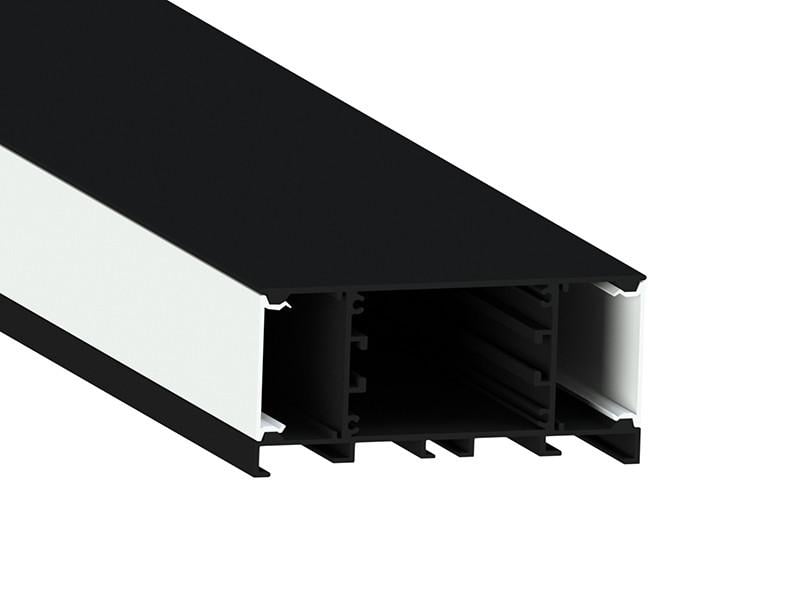 Профиль алюминиевый LEDUA АЛ-39 + рассеиватель для LED ленты подвесной/накладной 1 м Черный (4844)