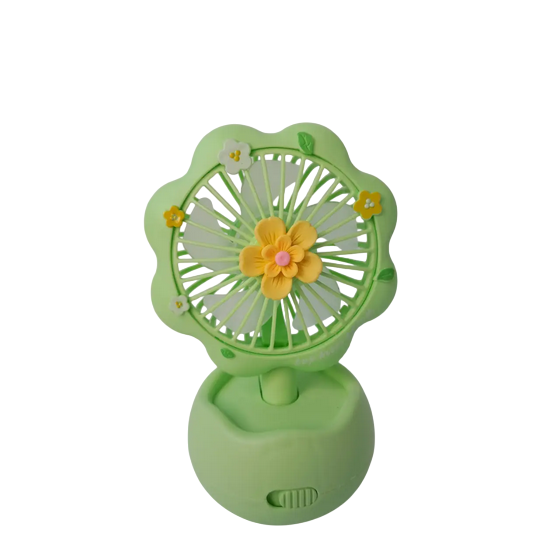 Настольный вентилятор Цветок в горшке салатовый (ZB095G)