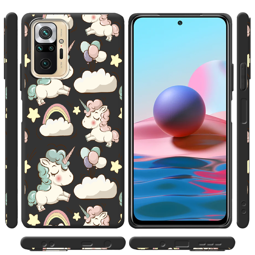 Чехол BoxFace Xiaomi Redmi Note 10 Pro Unicorns Черный силикон (42053-cc2-42363) - фото 2