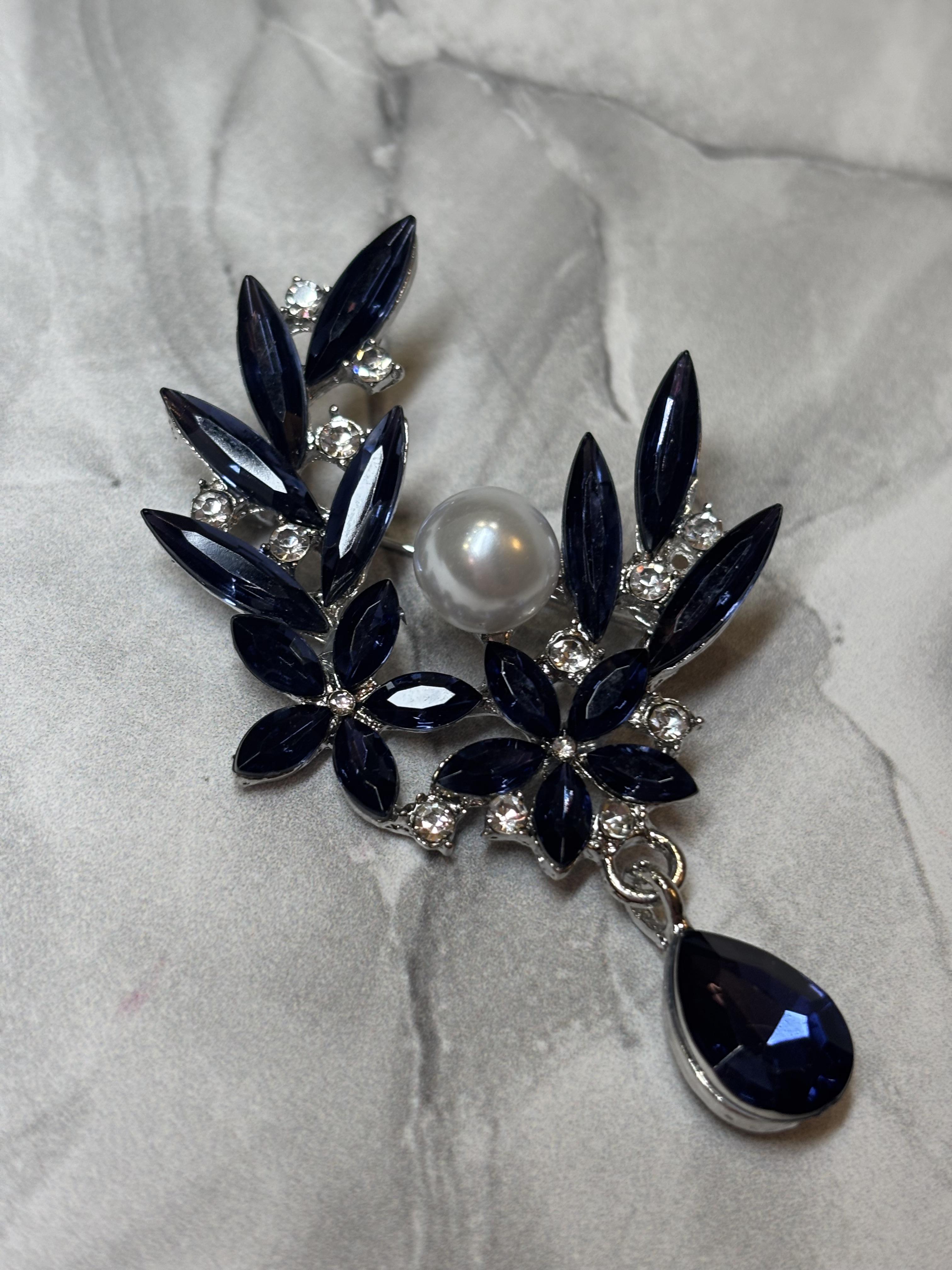 Брошка Mirshine Weath Blue/White (23006)