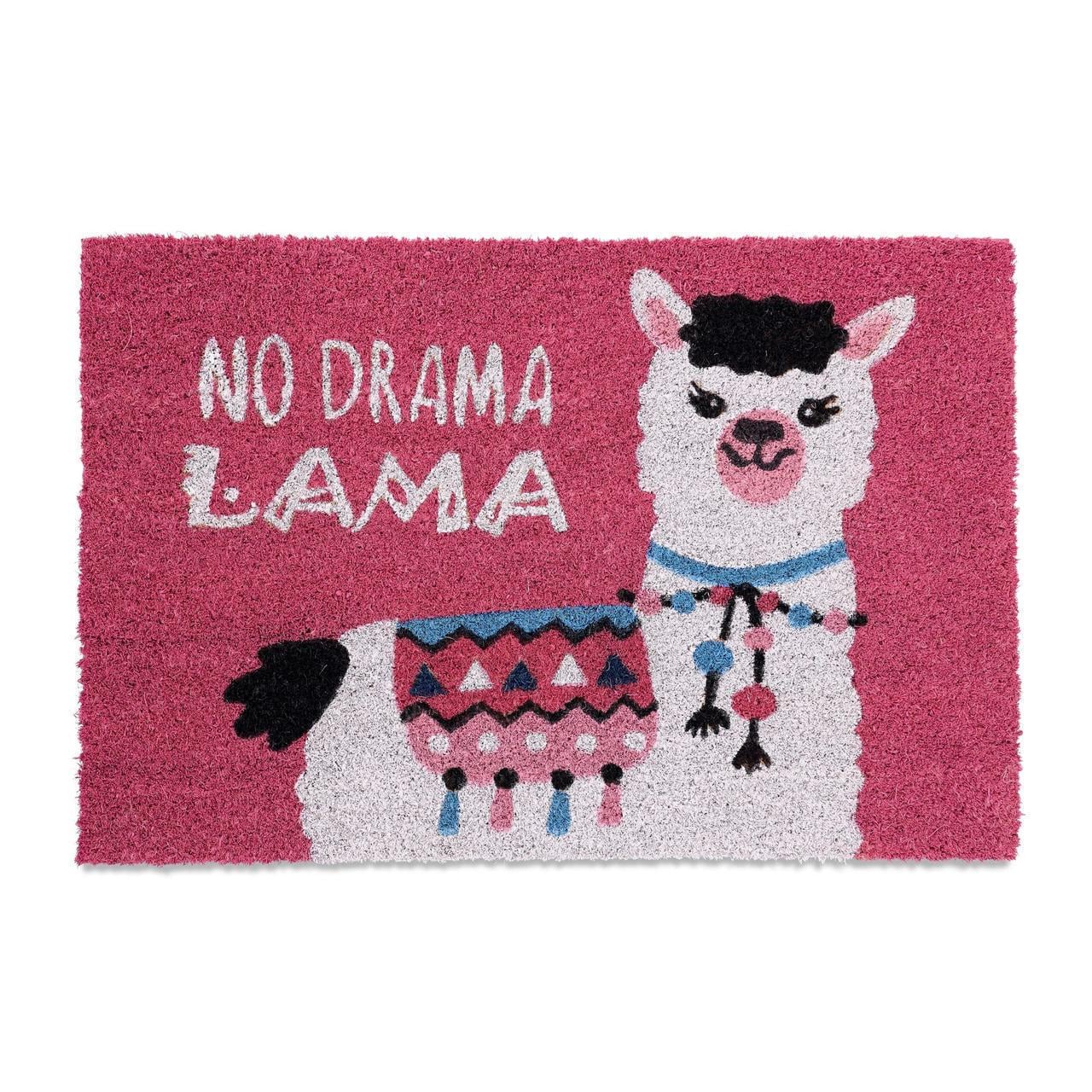 Коврик Relaxdays Lama кокосовое волокно 60x40 см Розовый (10046792)