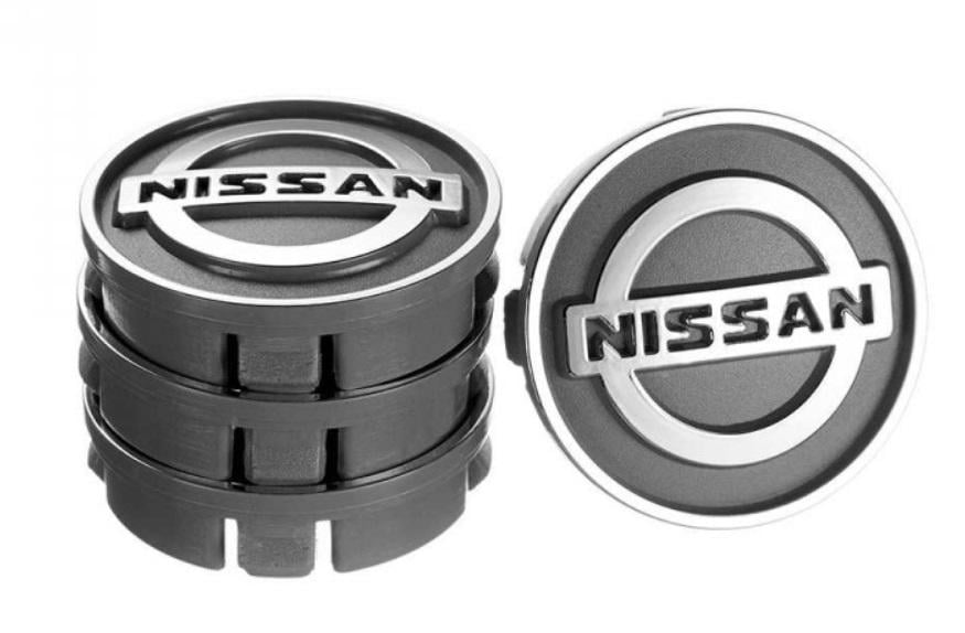 Комплект колпачков для литых дисков Vitol Nissan 60x55 ABS пластик 4 шт. Серый