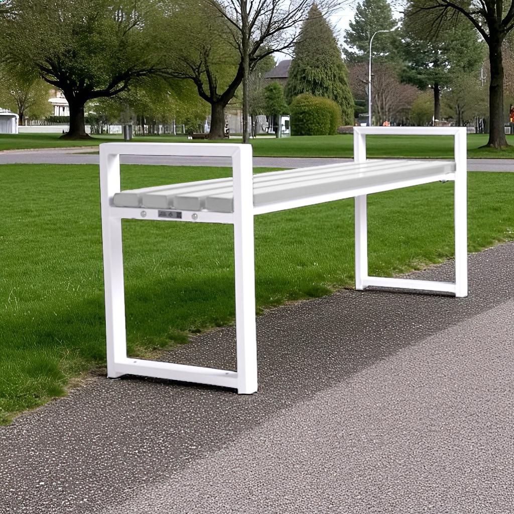 Лавка з ПВХ профілю ТОБІ ШО модерн без спинки 1514х598х415 мм Білий - фото 3