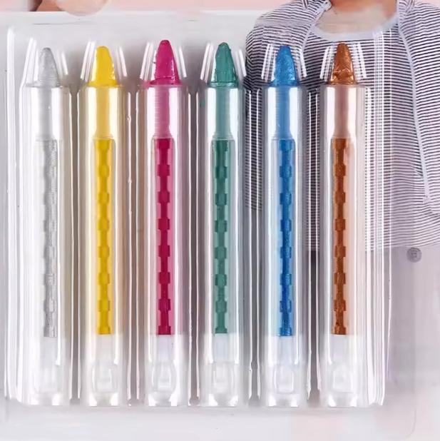 Набір неонових перламутрових фарб для бодіарту 6 кольорів (600Z) - фото 4 Набір неонових перламутрових фарб для бодіарту 6 кольорів (600Z) - фото 4