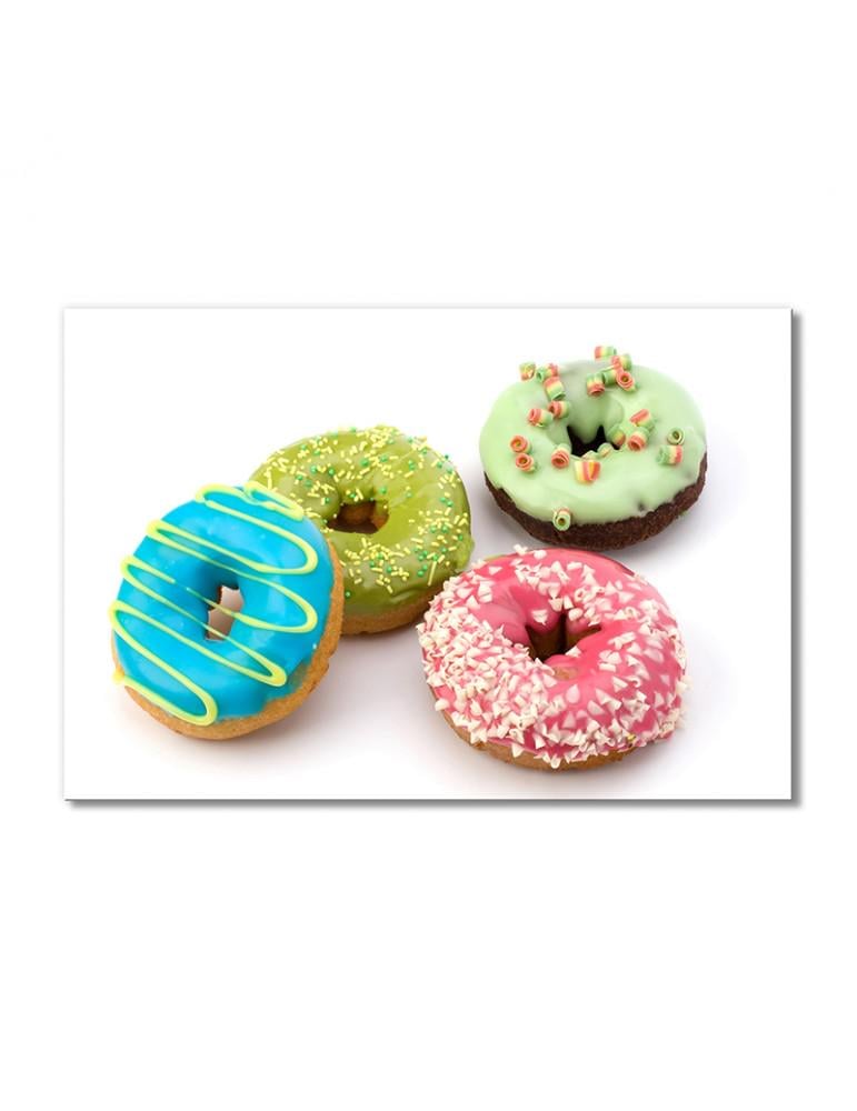 Картина модульная Разноцветные пончики 1 модуль 60x90 см