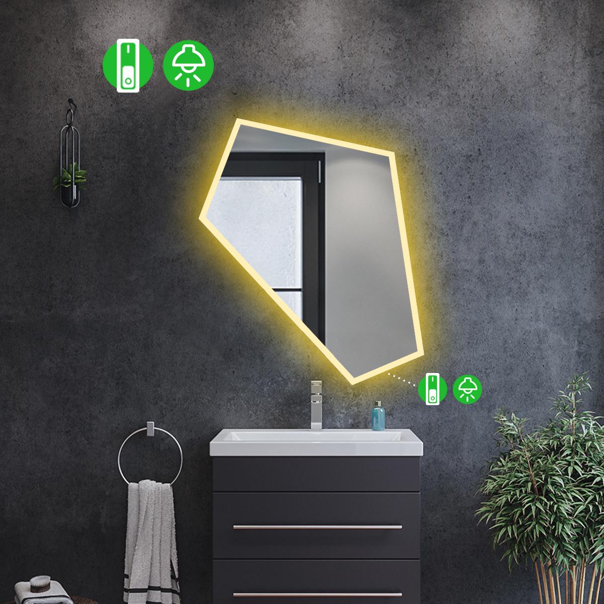 Дзеркало з LED підсвіткою Modulo 3 з механічним вмикачем 140x110 см - фото 2 Дзеркало з LED підсвіткою Modulo 3 з механічним вмикачем 140x110 см - фото 2