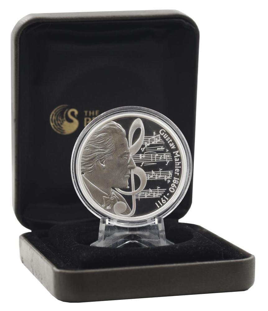 Колекційна монета Тувалу 1 долар 2010 срібло Proof Великі композитори-Густав Малер 1 унція/31,1 г (М21180)