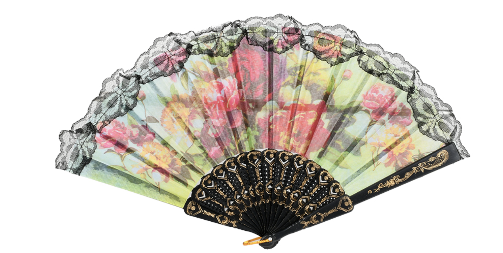 Веер Цветы 23 см (R38330)