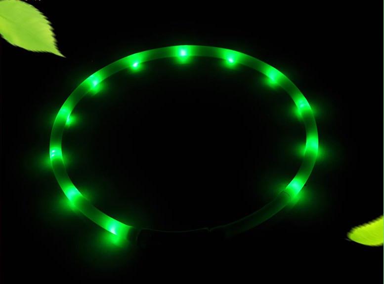 Ошейник светящийся для собак на USB 70 см Зеленый (1T0642) - фото 3 Ошейник светящийся для собак на USB 70 см Зеленый (1T0642) - фото 3