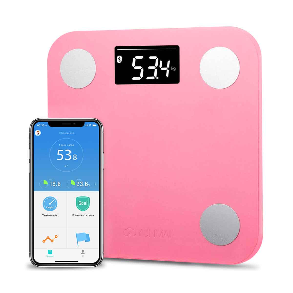 Весы YUNMAI Mini Smart Scale Pink (M1501-PK) - фото 6