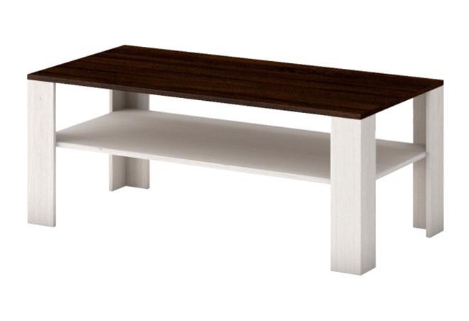 Столик журнальный с полкой VMV holding Лавенда 125х60х50 Дуб шоколадный/сосна норвежская (15869)