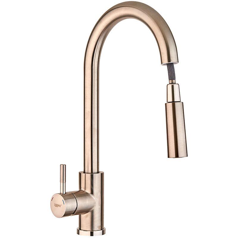 Смеситель для кухни с выдвижной лейкою Zerix LUX-014 (ZX4874)