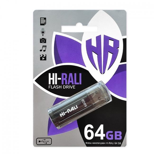 Флешка накопичувач USB 2.0 64GB Hi-Rali (HI-64GBSTBK)