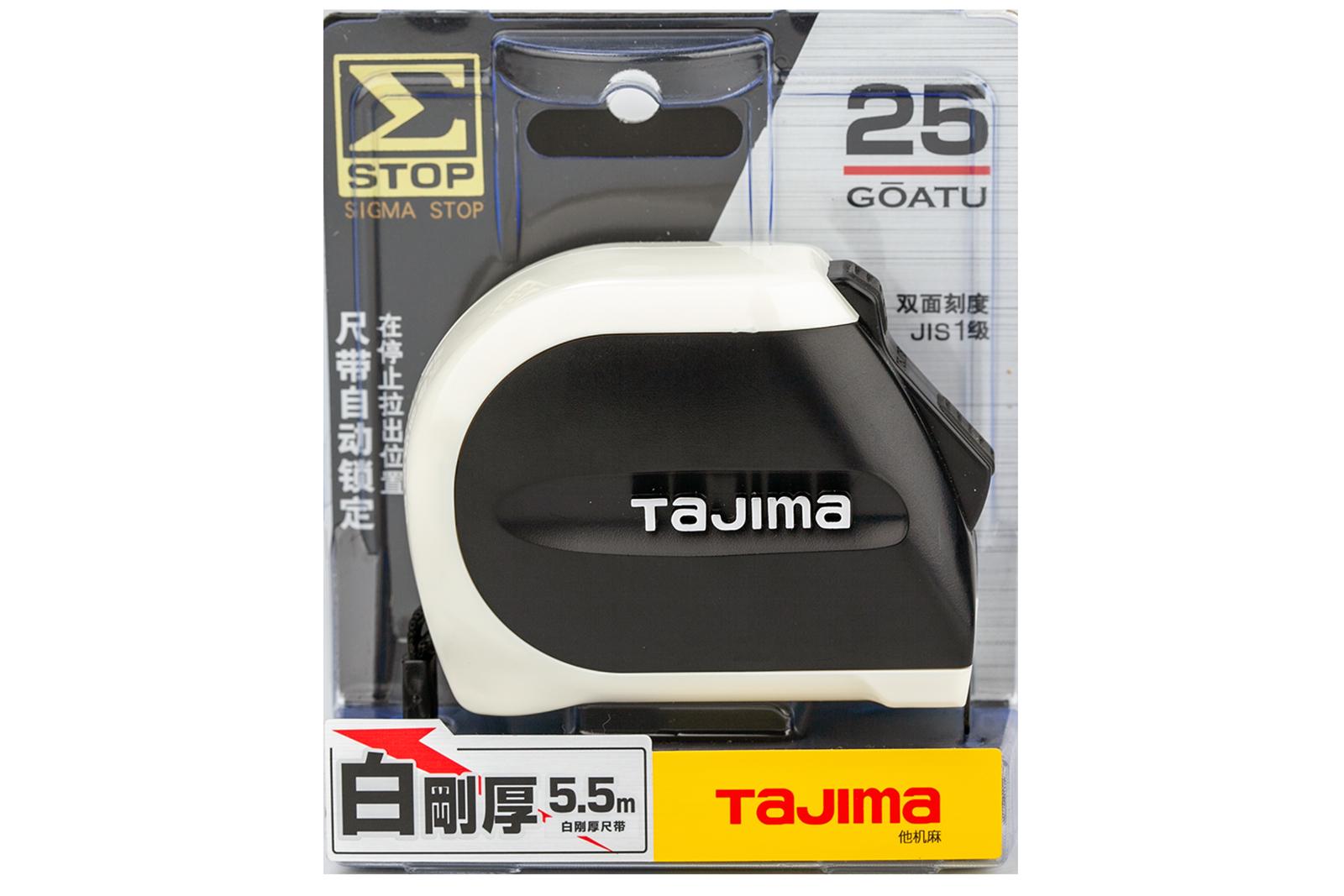 Рулетка строительная TAJIMA Sigma SS25-55 усиленная лента с автостопом 5,5 м (1001-1649) - фото 2