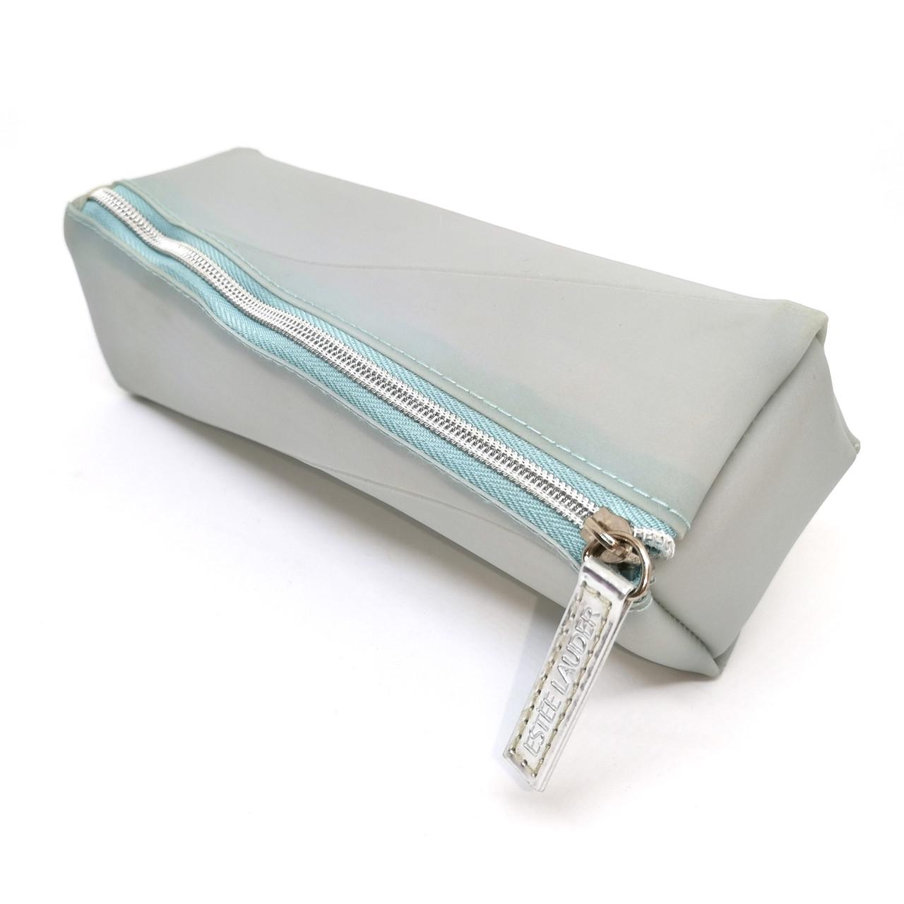 Косметичка ассиметричный тубус пластиковый Бледно-голубой Косметичка ассиметричный тубус пластиковый Бледно-голубой