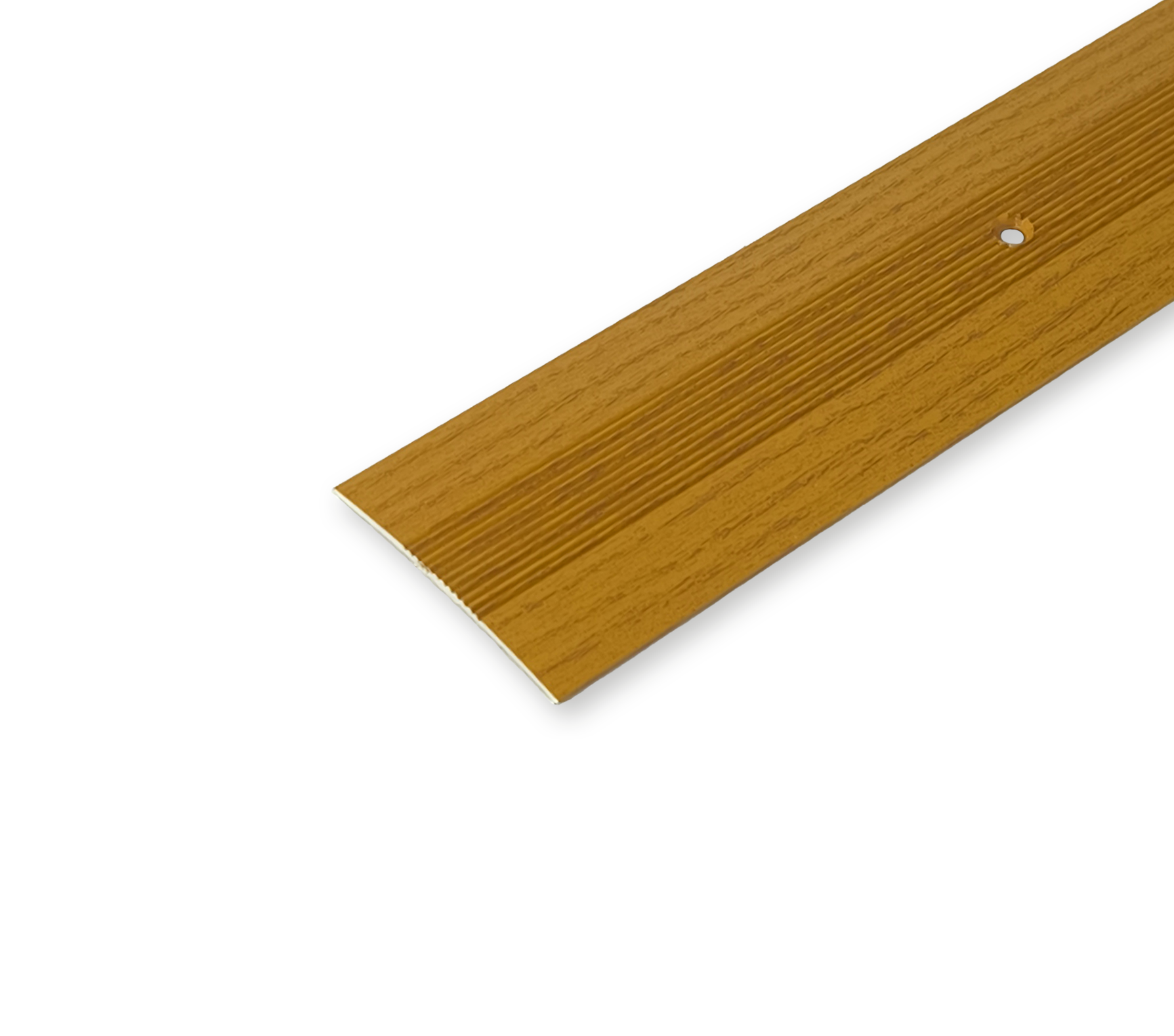 Порожек EURO CONCEPT алюминиевый рифленый БРП-021 декорированный 50x3,5 мм 1800 мм Дуб рустик