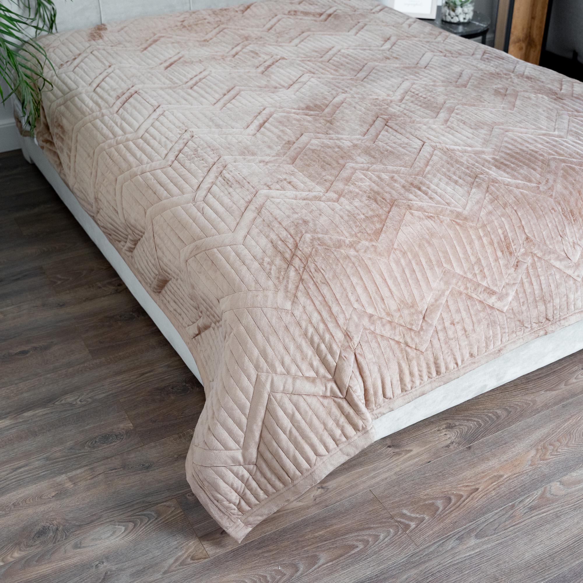 Покривало стьобане євро 220х240 см Коричневий (86326)