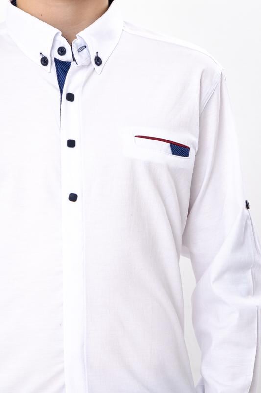 Сорочка класична для хлопчика-підлітка з акцентом Носи Своє р. 16 Білий (15340) - фото 6 Сорочка класична для хлопчика-підлітка з акцентом Носи Своє р. 16 Білий (15340) - фото 6