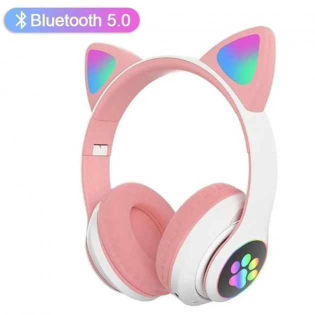 Навушники бездротові Cat Headset M23 Bluetooth Рожевий - фото 6 Навушники бездротові Cat Headset M23 Bluetooth Рожевий - фото 6
