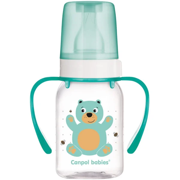 Пляшечка дитяча тританова Canpol Babies 11/823 Bpa free з ручками 120 мл (13615)