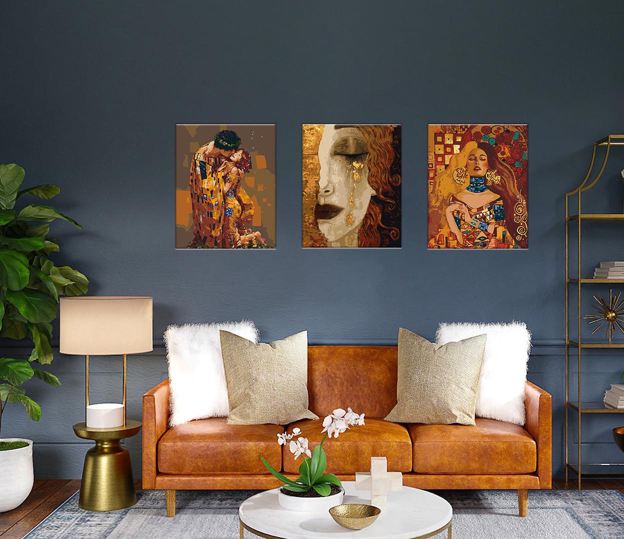 Набор картин по номерам с краской металлик Riviera Blanca Золотой символизм 3 шт. (ITR-009) Набор картин по номерам с краской металлик Riviera Blanca Золотой символизм 3 шт. (ITR-009)