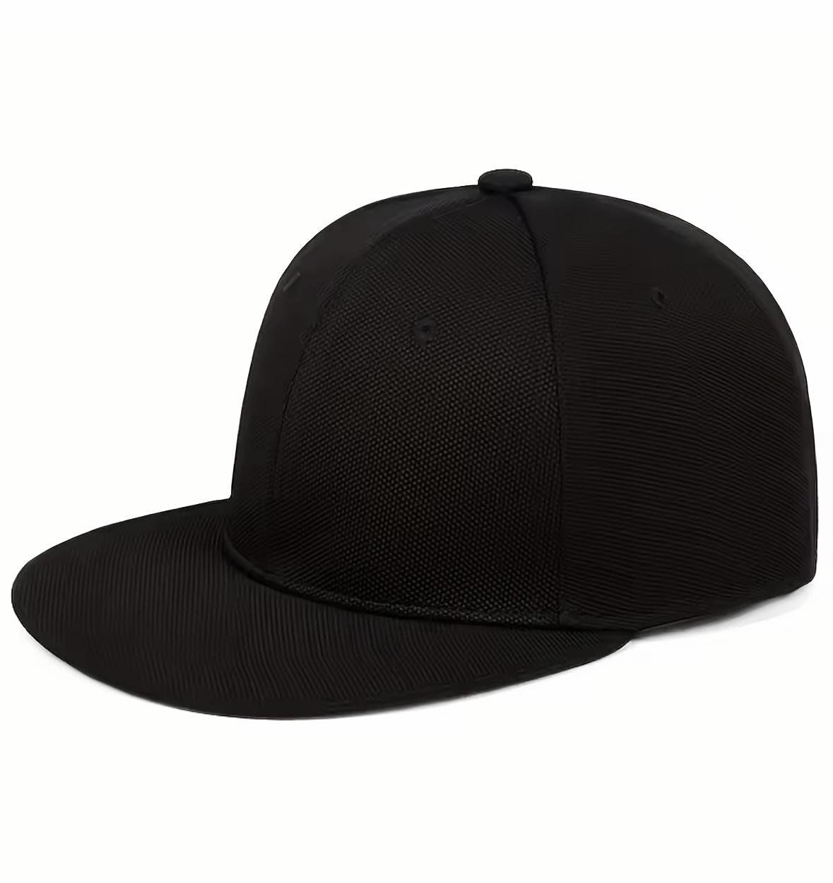 Кепка снепбек Wuke классическая однотонная на резинке с прямым козырьком унисекс оne size Черный