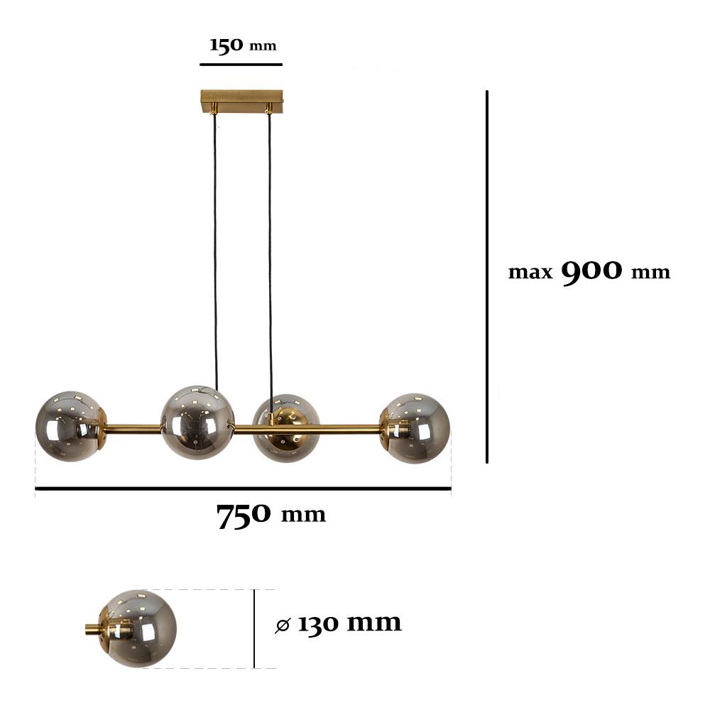 Люстра 7529909-4 Brz/Bk Бронзовый/Черный (lvs4785) - фото 2 Люстра 7529909-4 Brz/Bk Бронзовый/Черный (lvs4785) - фото 2