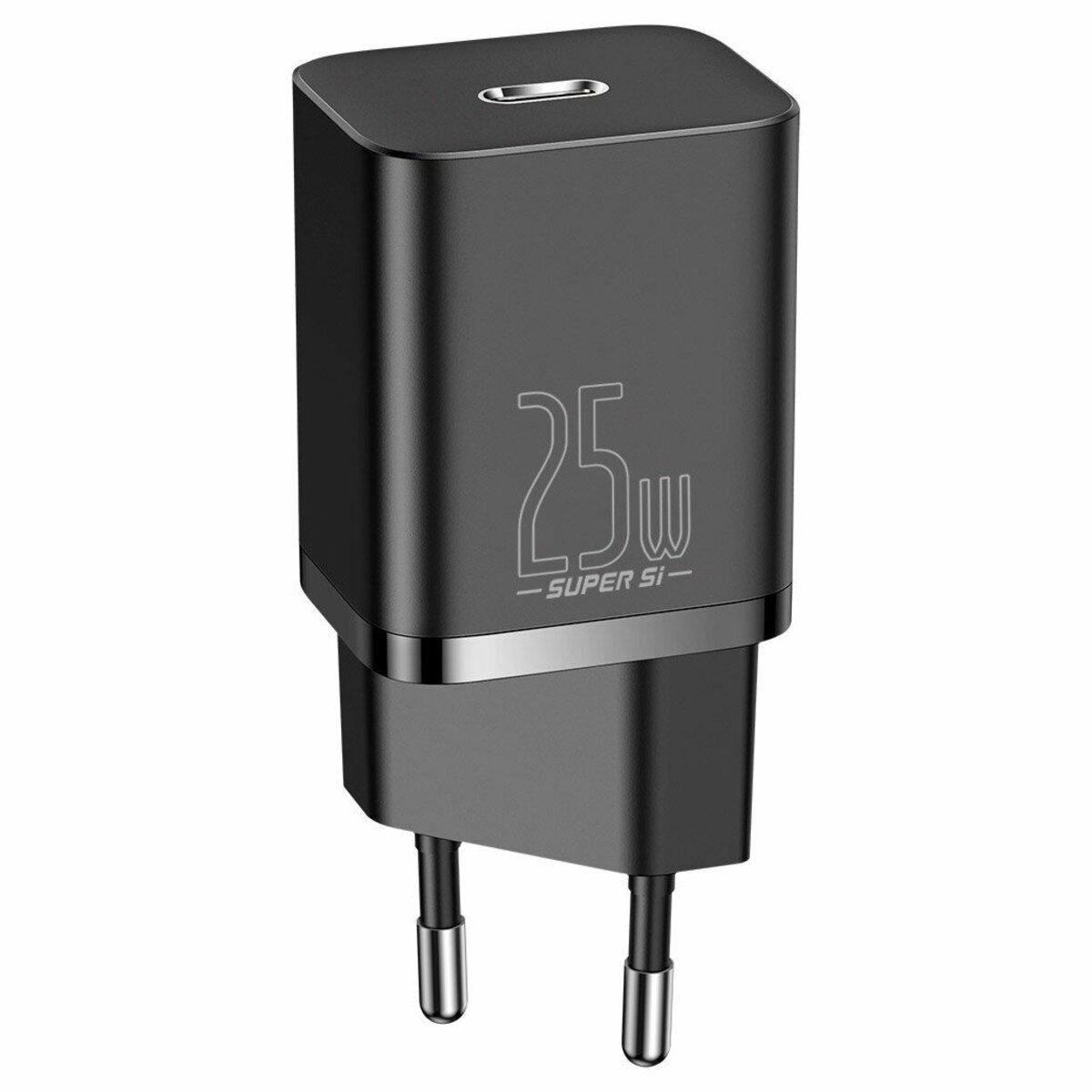 Пристрій зарядний мережевий Baseus Super Si Quick Charger 1C 25W EU Black