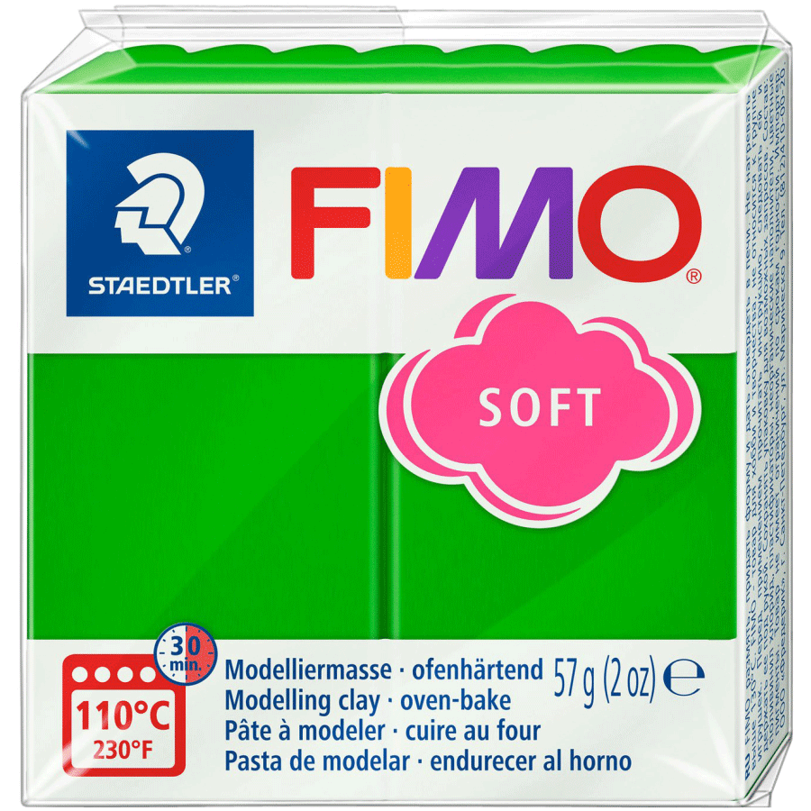 Глина полимерная Fimo Soft 57 г Тропический зеленый (8020-53)