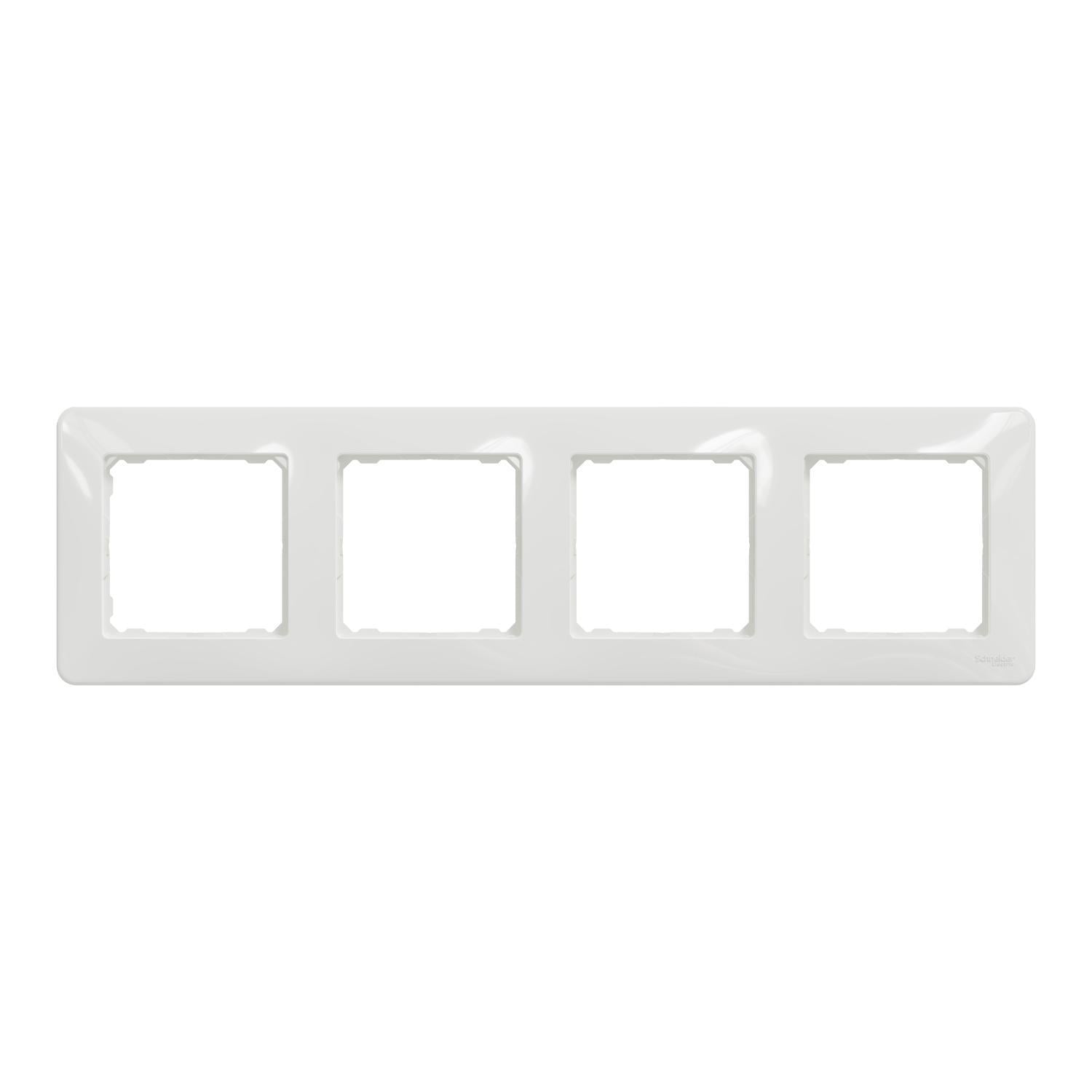 Рамка четырехместная горизонтальная SCHNEIDER Sedna Design Белый (00000023706)