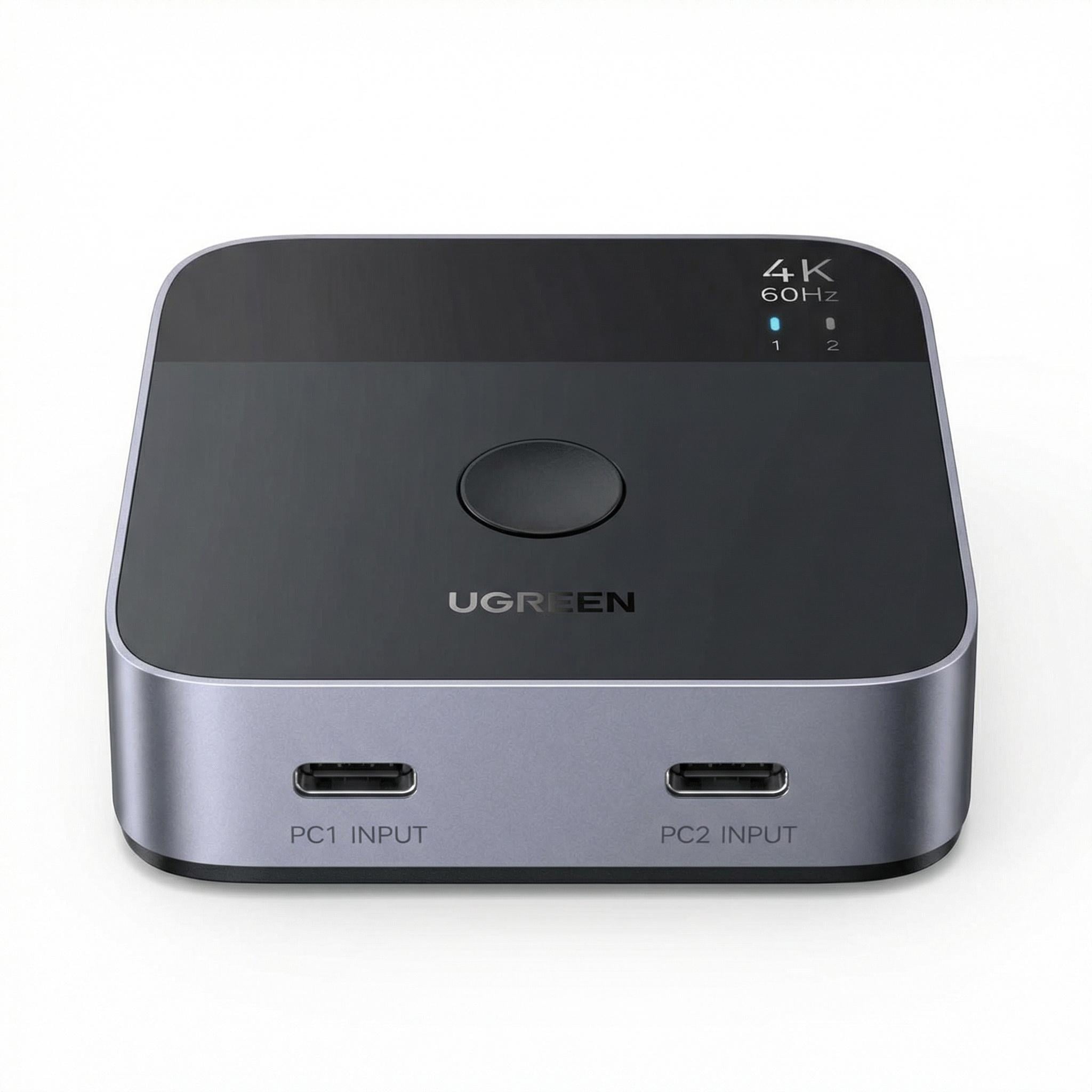 Переключатель USB-C на HDMI UGREEN AW502 2в1 4K 60 Гц Серый (55451)