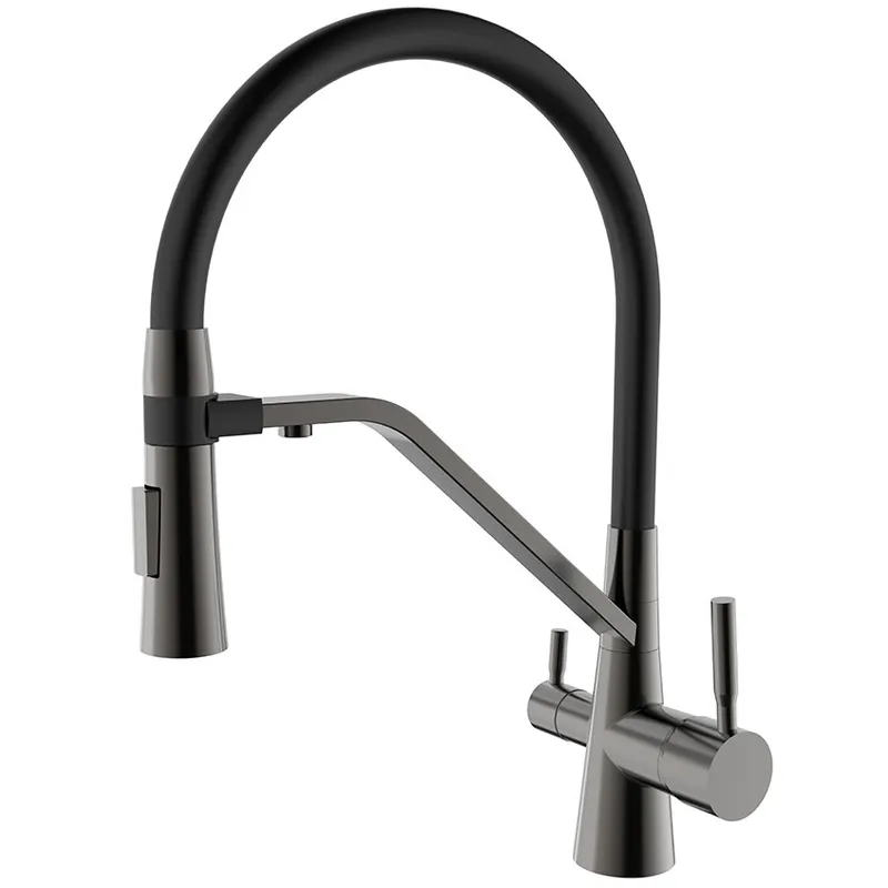 Змішувач для кухні MIXXUS Premium Magnet 021 REFL.BLACK Graphite (MI6975)