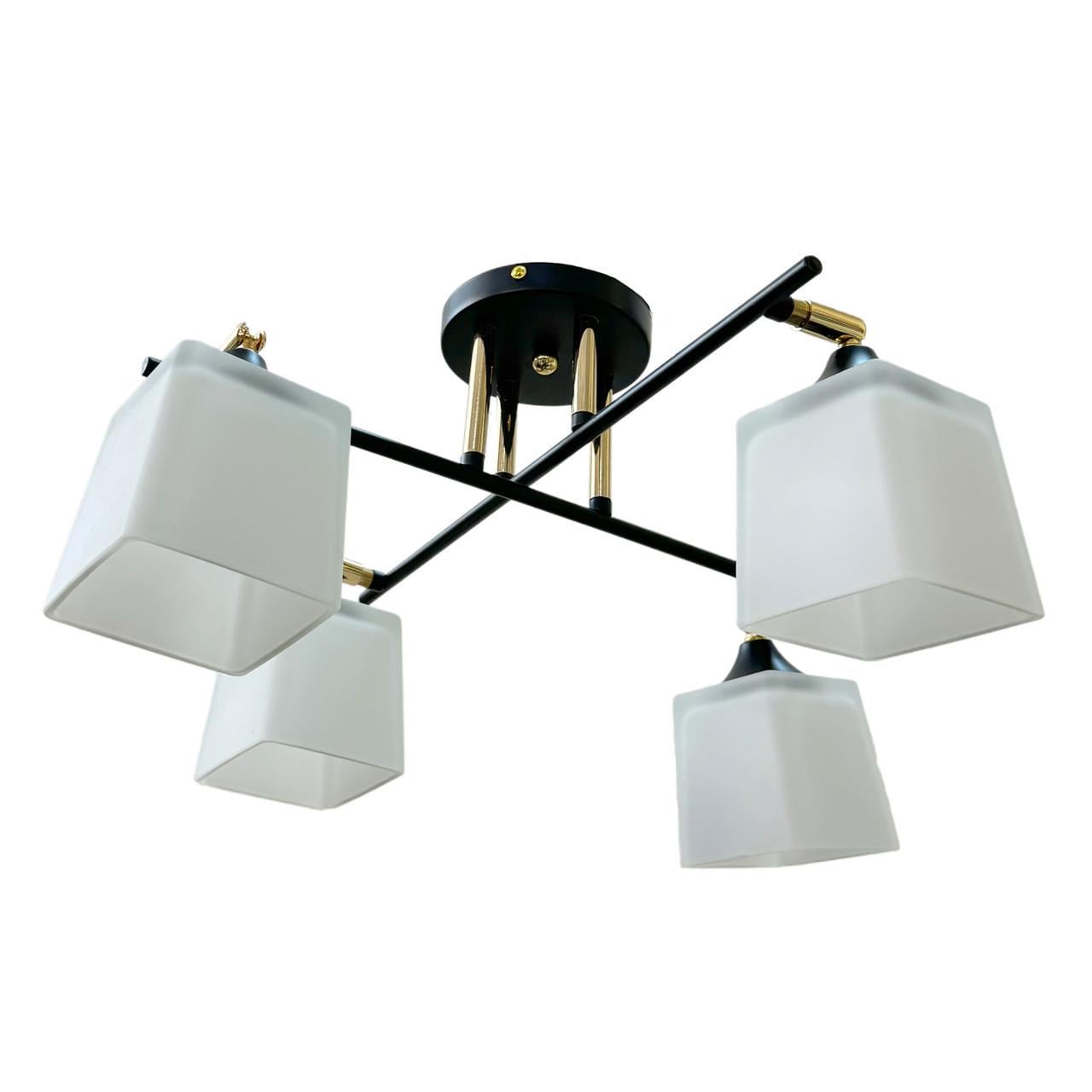 Потолочная люстра Numina на четыре лампы 5-53072/4 FGD+BK черно-золотая Потолочная люстра Numina на четыре лампы 5-53072/4 FGD+BK черно-золотая