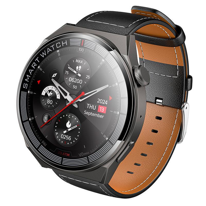 Смарт-часы с поддержкой звонков Hoco Y35 1,46" Bluetooth 5.3 250 mAh Black (17556)