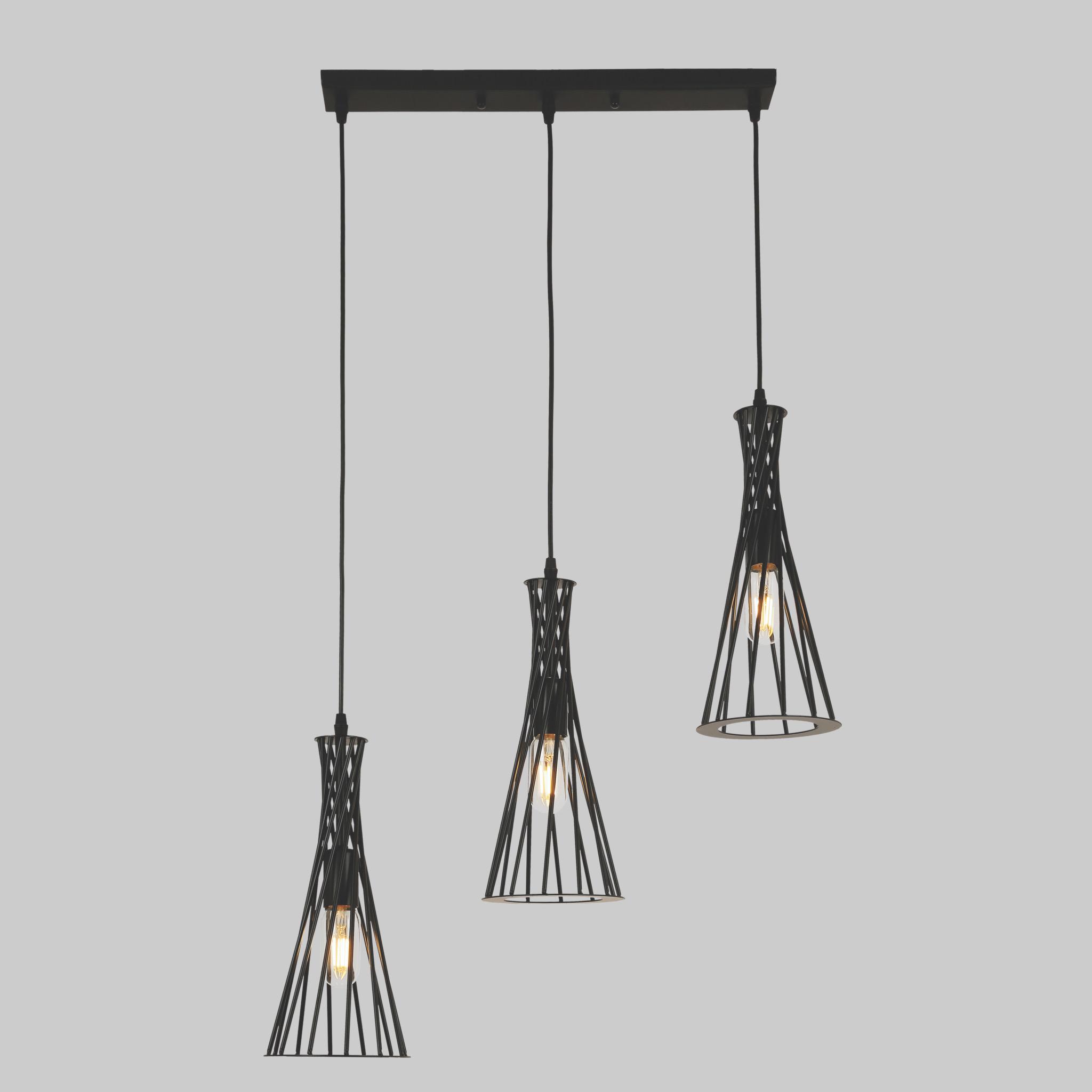 Люстра Black Loft тройная Черный
