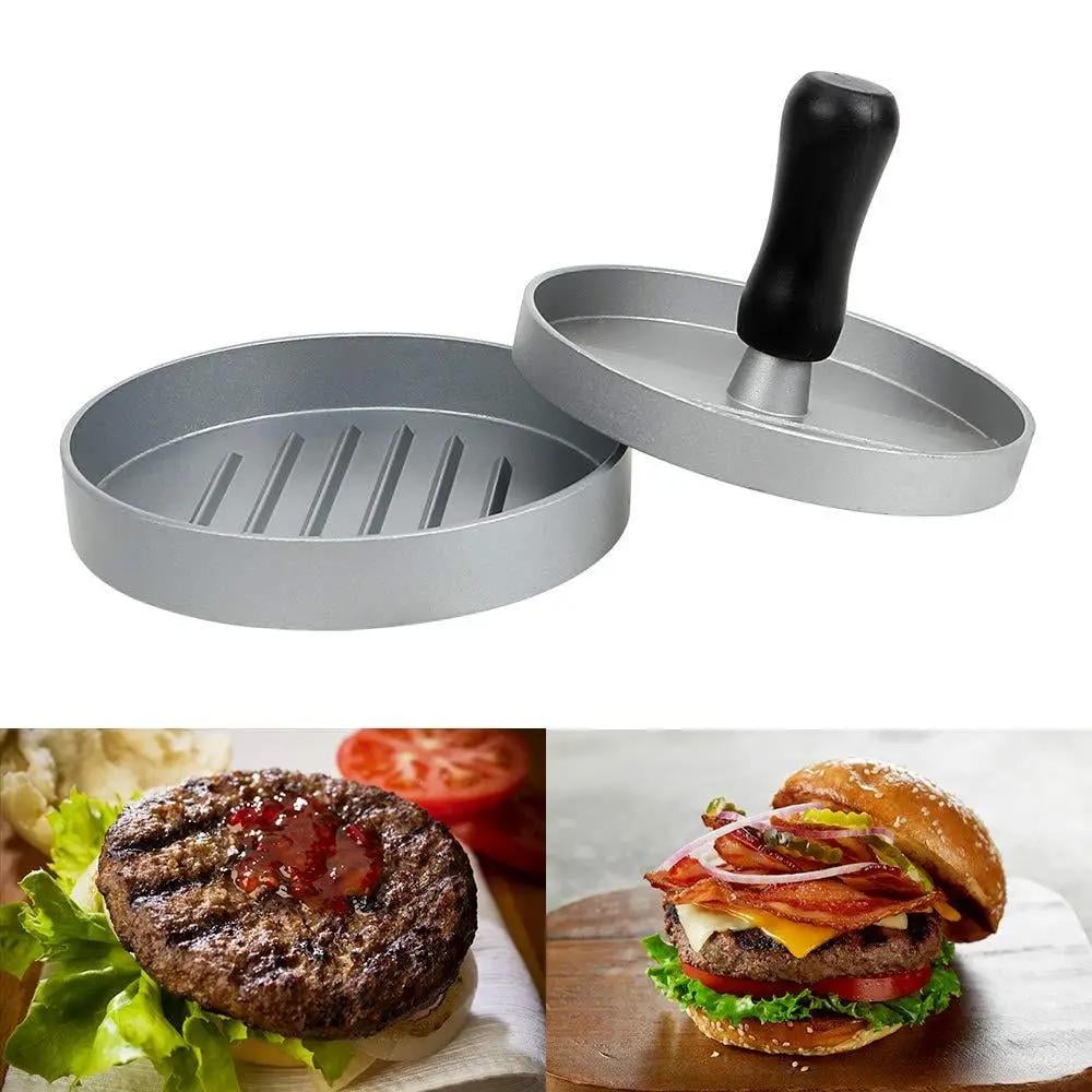 Пресс для гамбургеров ручной с антипригарным покрытием 12 см Серебристый (D-0020) - фото 6 Пресс для гамбургеров ручной с антипригарным покрытием 12 см Серебристый (D-0020) - фото 6